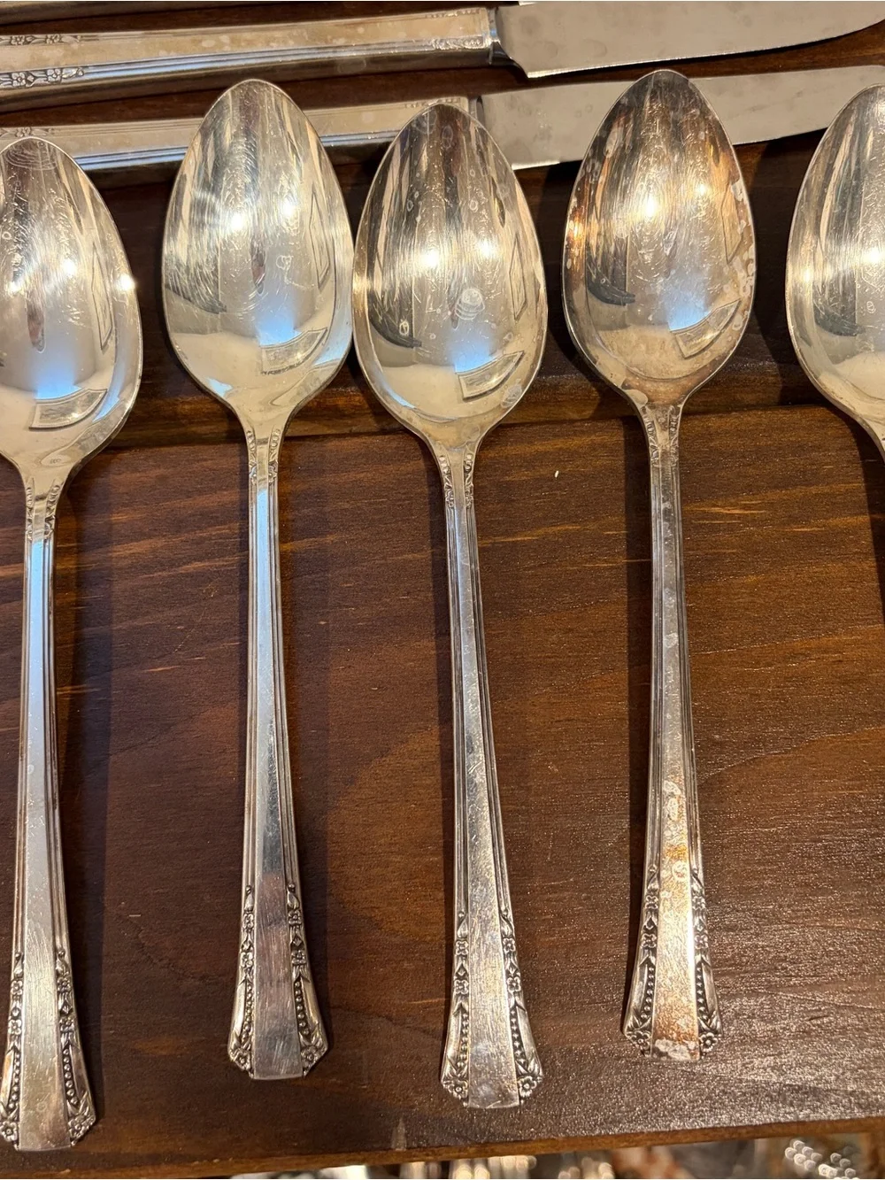 Vintage 1881 Rogers Oneida Ltd DEL MAR Silverplate Flatware Silverware 40 Pieces